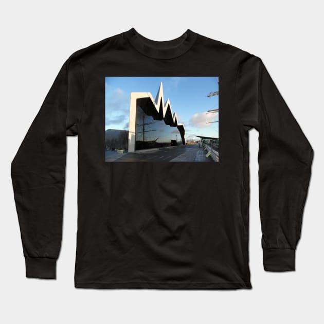 Scottish Photography Series (Vectorized) - Riverside Museum, Glasgow Long Sleeve T-Shirt by MacPean